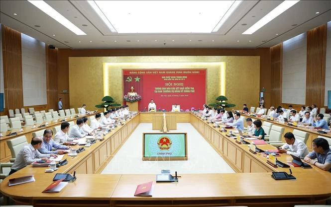 Hội nghị thông qua báo cáo kết quả kiểm tra tại Ban Thường vụ Đảng uỷ Chính phủ Hội nghị thông qua báo cáo kết quả kiểm tra tại Ban Thường vụ Đảng uỷ Chính phủ