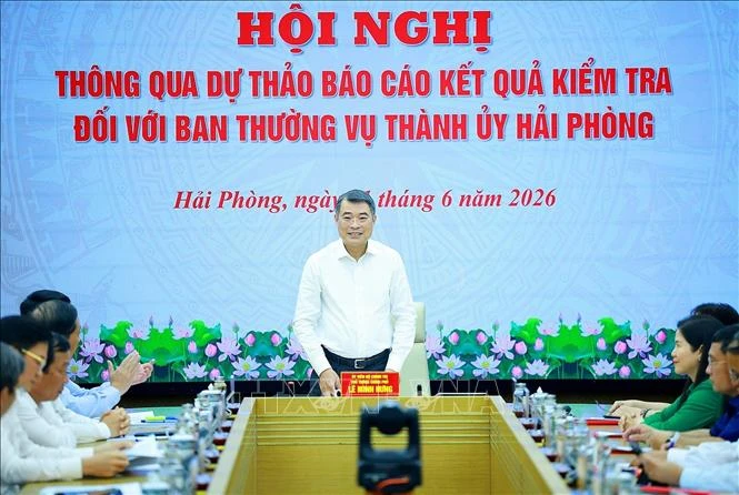 Hội nghị thông qua dự thảo báo cáo kết quả kiểm tra đối với Ban Thường vụ Thành uỷ Hải Phòng Hội nghị thông qua dự thảo báo cáo kết quả kiểm tra đối với Ban Thường vụ Thành uỷ Hải Phòng