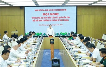 Hội nghị thông qua dự thảo báo cáo kết quả kiểm tra đối với Ban Thường vụ Thành uỷ Hải Phòng