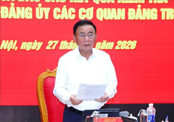 Hội nghị thông qua dự thảo Báo cáo kết quả kiểm tra tại Ban Thường vụ Đảng ủy các cơ quan Đảng Trung ương Hội nghị thông qua dự thảo Báo cáo kết quả kiểm tra tại Ban Thường vụ Đảng ủy các cơ quan Đảng Trung ương