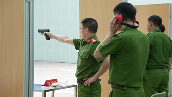 Hội thi bắn súng quân dụng trong lực lượng Cảnh sát hình sự