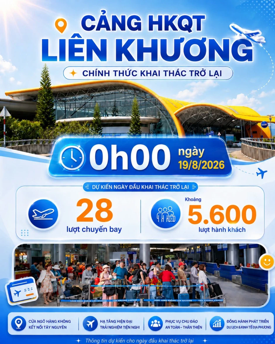 Ít ngày nữa, sân bay quốc tế duy nhất mang hình bông hoa ở Việt Nam sẽ tái xuất