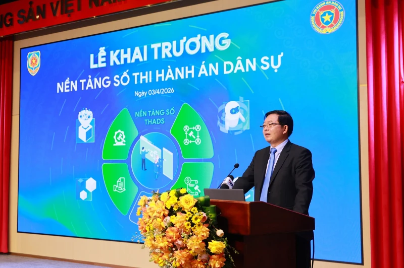 Khai trương nền tảng số thi hành án dân sự Khai trương nền tảng số thi hành án dân sự