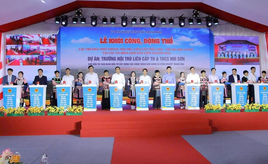 Khởi công đồng loạt các trường nội trú liên cấp vùng biên giai đoạn 2 Khởi công đồng loạt các trường nội trú liên cấp vùng biên giai đoạn 2