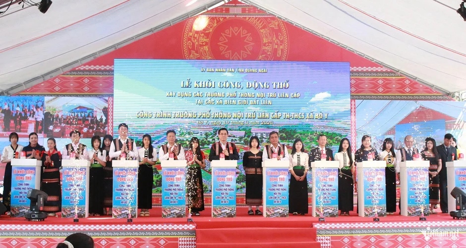 Khởi công đồng loạt các trường nội trú liên cấp vùng biên giai đoạn 2 Khởi công đồng loạt các trường nội trú liên cấp vùng biên giai đoạn 2