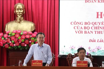 Kiểm tra, giám sát công tác cán bộ đối với Ban Thường vụ Tỉnh ủy Đắk Lắk