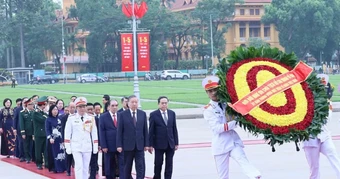 Lãnh đạo Đảng, Nhà nước vào Lăng viếng Chủ tịch Hồ Chí Minh dịp 30-4