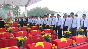 Lễ viếng, truy điệu và an táng 29 hài cốt liệt sĩ