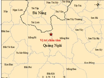 Liên tiếp 4 trận động đất xảy ra ở xã miền núi Quảng Ngãi