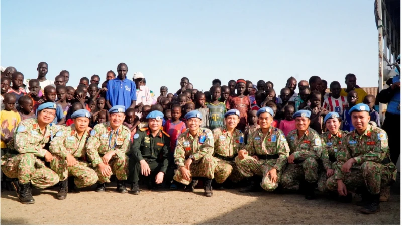 Lực lượng Gìn giữ hòa bình Việt Nam tại Nam Sudan triển khai nhiều hoạt động ý nghĩa nhân dịp 30/4 và 1/5