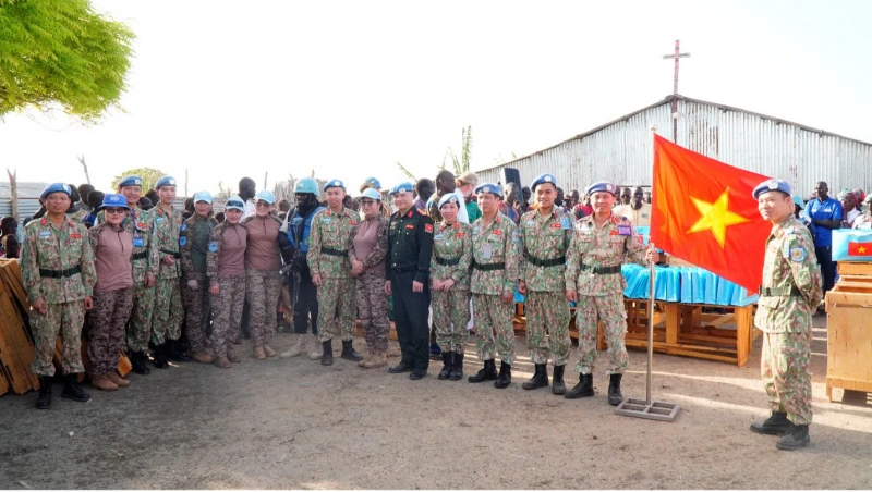 Lực lượng Gìn giữ hòa bình Việt Nam tại Nam Sudan triển khai nhiều hoạt động ý nghĩa nhân dịp 30/4 và 1/5
