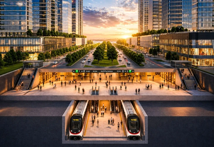 Metro số 2 Bến Thành - Thủ Thiêm định hình trục nối trung tâm TP.HCM với Long Thành