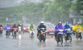 Miền Bắc mưa to diện rộng từ đêm nay