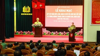 Nâng cao chất lượng công tác điều lệnh, quân sự, võ thuật trong Công an nhân dân