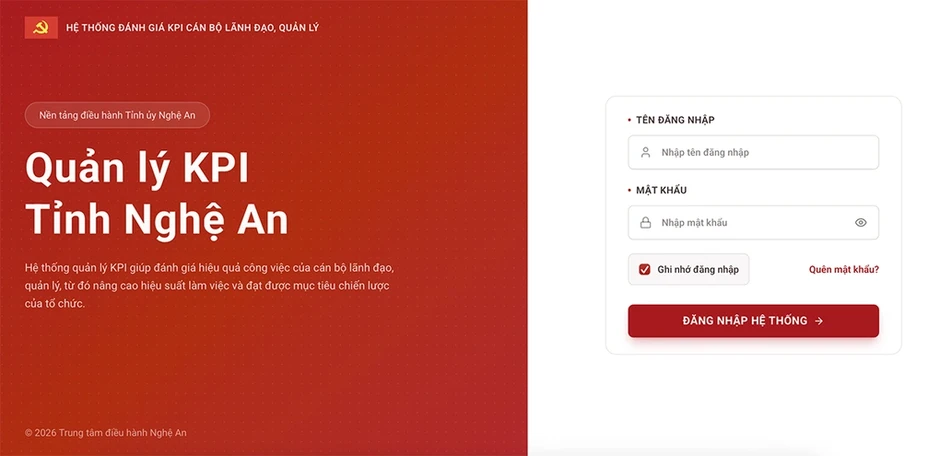 Nghệ An thí điểm đánh giá cán bộ bằng KPI