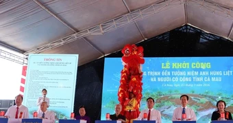 Nguyên Thủ tướng Nguyễn Tấn Dũng dự khởi công công trình có ý nghĩa quan trọng ở Cà Mau
