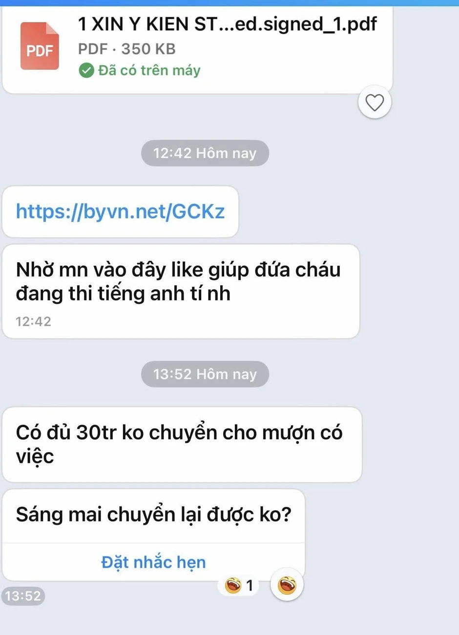 Nhiều lãnh đạo ở Cà Mau bị hack tài khoản Zalo Nhiều lãnh đạo ở Cà Mau bị hack tài khoản Zalo