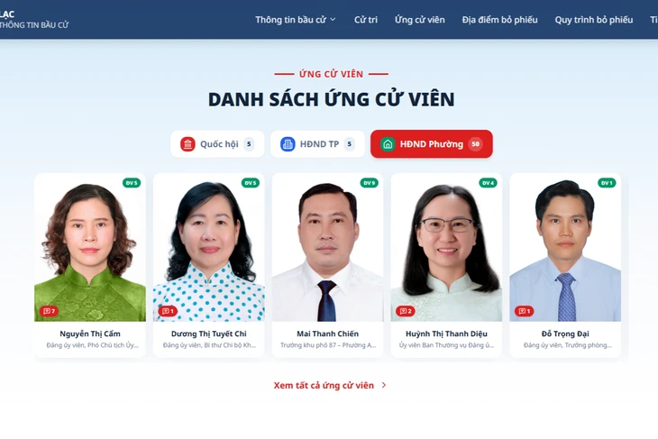 Nhiều phường ở TP.HCM triển khai công cụ tra cứu giúp người dân tìm điểm bỏ phiếu chỉ trong vài giây Nhiều phường ở TP.HCM triển khai công cụ tra cứu giúp người dân tìm điểm bỏ phiếu chỉ trong vài giây