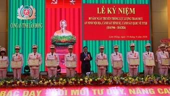 Nhiều tập thể, cá nhân Công an Lâm Đồng được khen thưởng vì thành tích xuất sắc