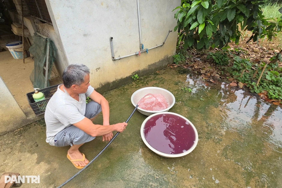 Nước giếng khoan đổi màu tím, bốc mùi hôi thối