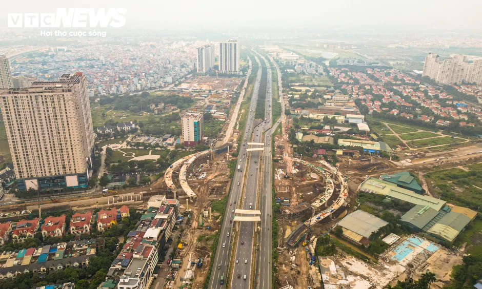 Nút giao nhiều tầng dần thành hình ở phía Tây Hà Nội Nút giao nhiều tầng dần thành hình ở phía Tây Hà Nội