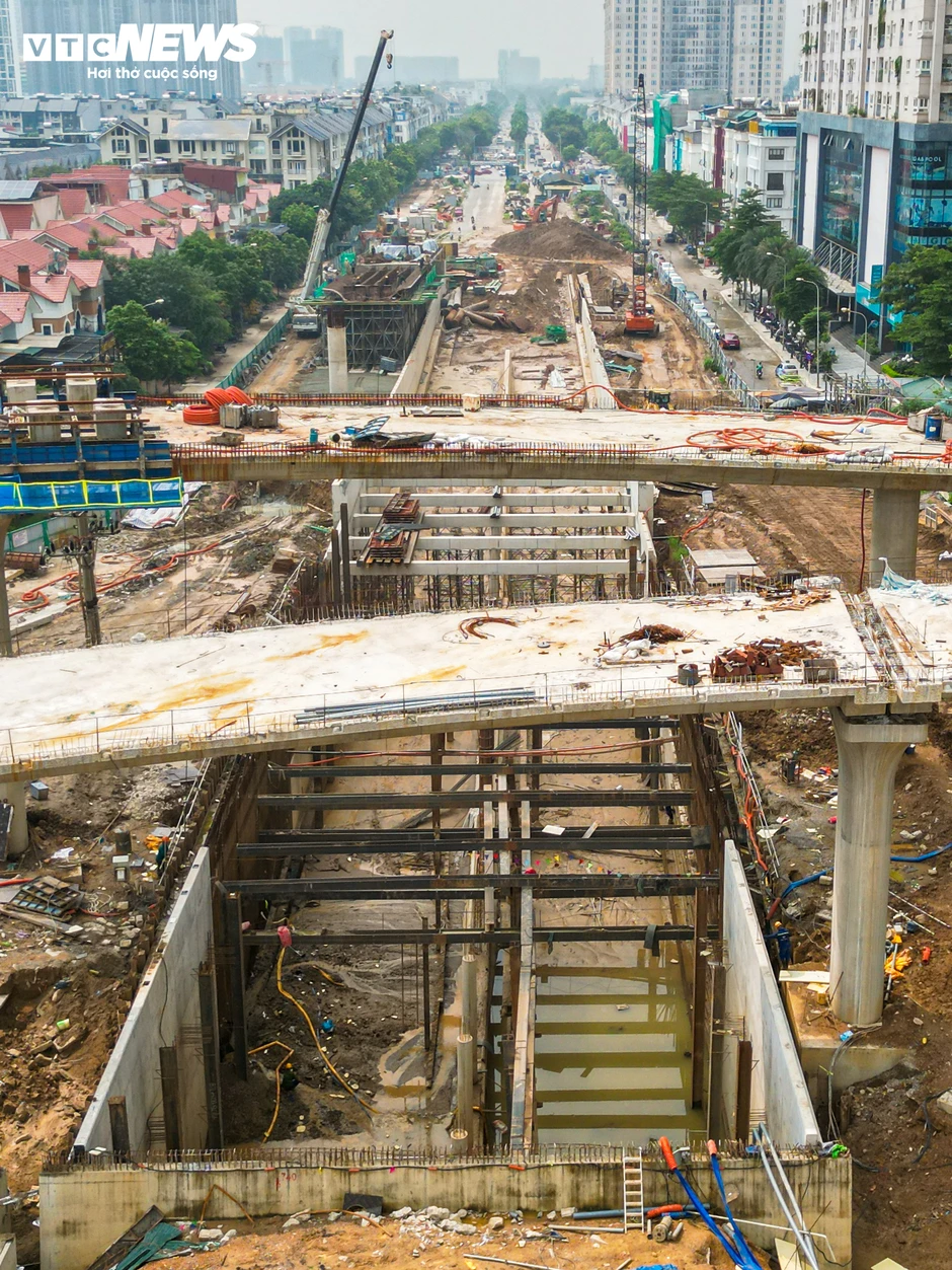 Nút giao nhiều tầng dần thành hình ở phía Tây Hà Nội Nút giao nhiều tầng dần thành hình ở phía Tây Hà Nội