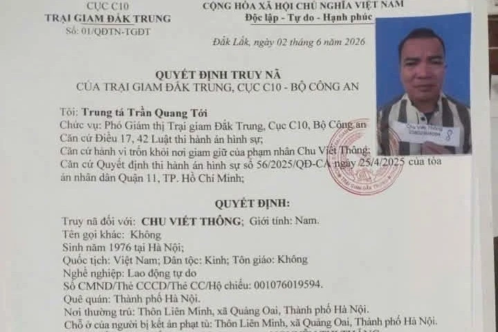 Phạm nhân trốn khỏi bệnh viện, công an phát lệnh truy nã Phạm nhân trốn khỏi bệnh viện, công an phát lệnh truy nã