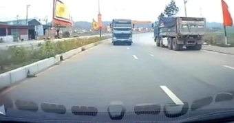 Phạt 19 triệu đồng tài xế xe ben đi ngược chiều
