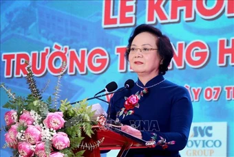 Phó Thủ tướng Phạm Thị Thanh Trà dự lễ khởi công Dự án xây dựng Trường THPT Nam Đàn 1