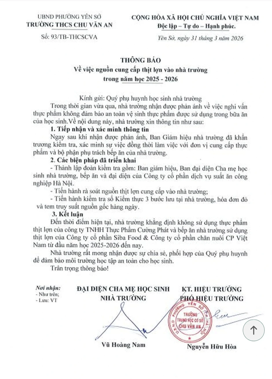 Phụ huynh cắt cơm bán trú vì Lo ngại thịt lợn bệnh tại trường học Hà Nội Phụ huynh cắt cơm bán trú vì Lo ngại thịt lợn bệnh tại trường học Hà Nội