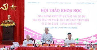 Phục hồi đền Thủy Thần ở xã đảo duy nhất của Hà Nội
