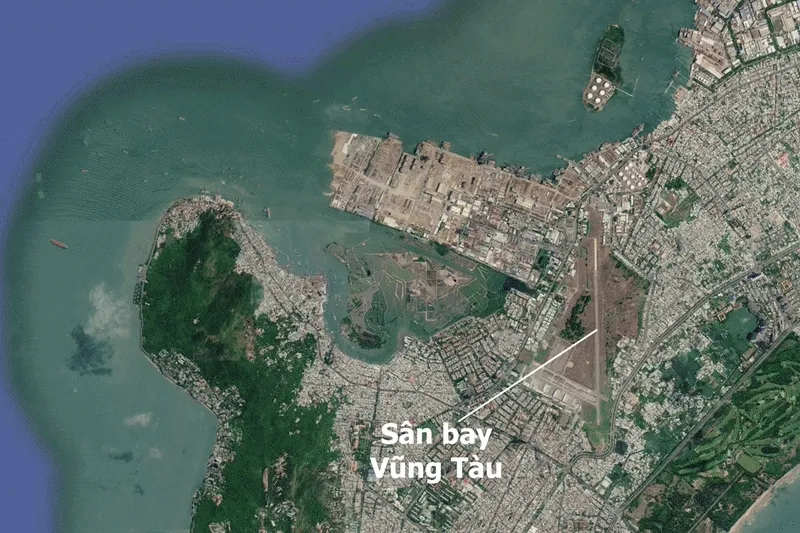 Phương án đường vượt biển Cần Giờ xuyên qua sân bay Vũng Tàu Phương án đường vượt biển Cần Giờ xuyên qua sân bay Vũng Tàu