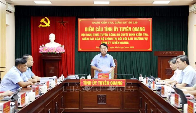 Quyết định kiểm tra, giám sát công tác cán bộ với Ban Thường vụ Tỉnh ủy Cao Bằng, Tuyên Quang