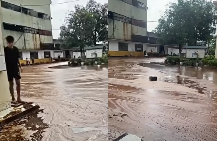 Sét đánh trúng nhà máy đường, hàng ngàn tấn mật tràn ra ngoài Sét đánh trúng nhà máy đường, hàng ngàn tấn mật tràn ra ngoài