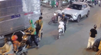 Tài xế gây tai nạn liên hoàn trên phố Hà Nội