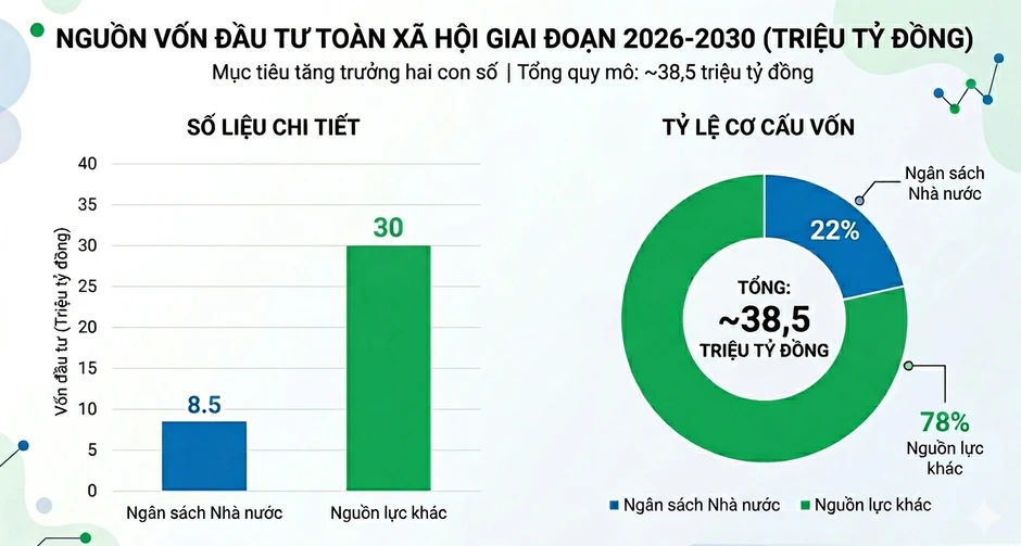 Tăng trưởng hai con số và lời giải bài toán 30 triệu tỷ đồng ngoài ngân sách Nhà nước