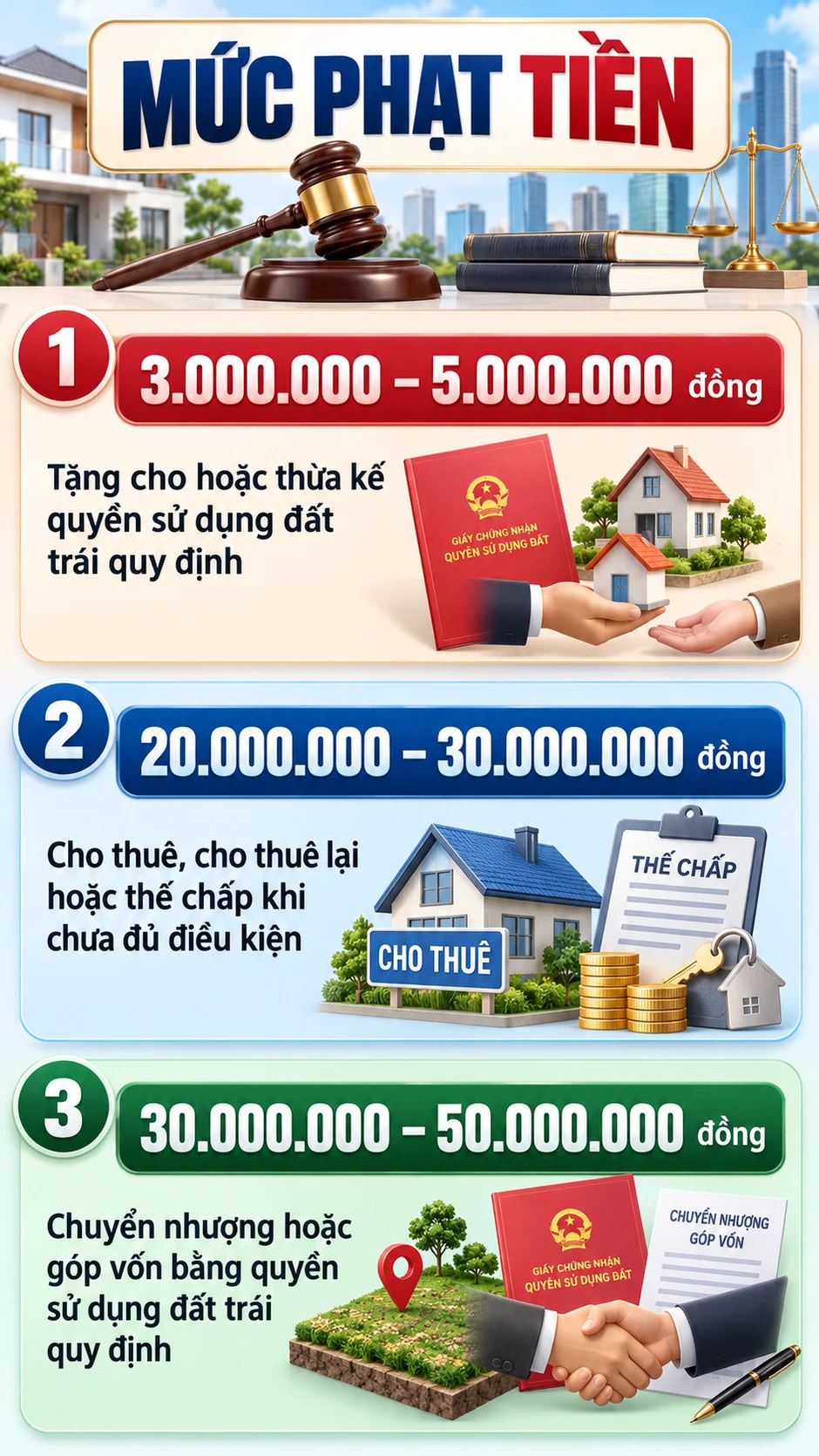 Tất cả người dân có sổ đỏ chú ý quy định phạt đến 50 triệu đồng Tất cả người dân có sổ đỏ chú ý quy định phạt đến 50 triệu đồng