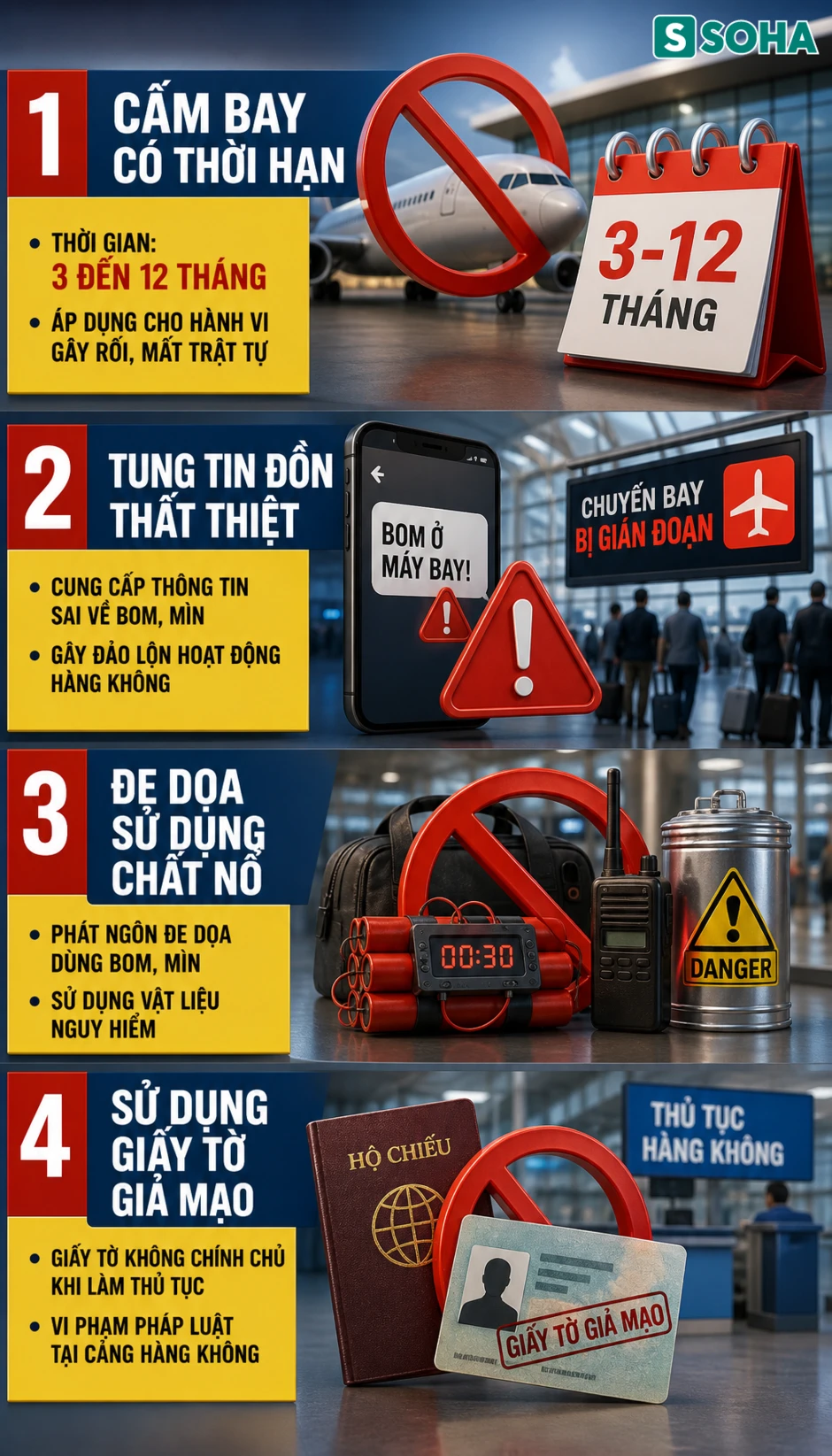 Tất cả người dân đi máy bay chú ý quy định cấm vĩnh viễn từ 1/7