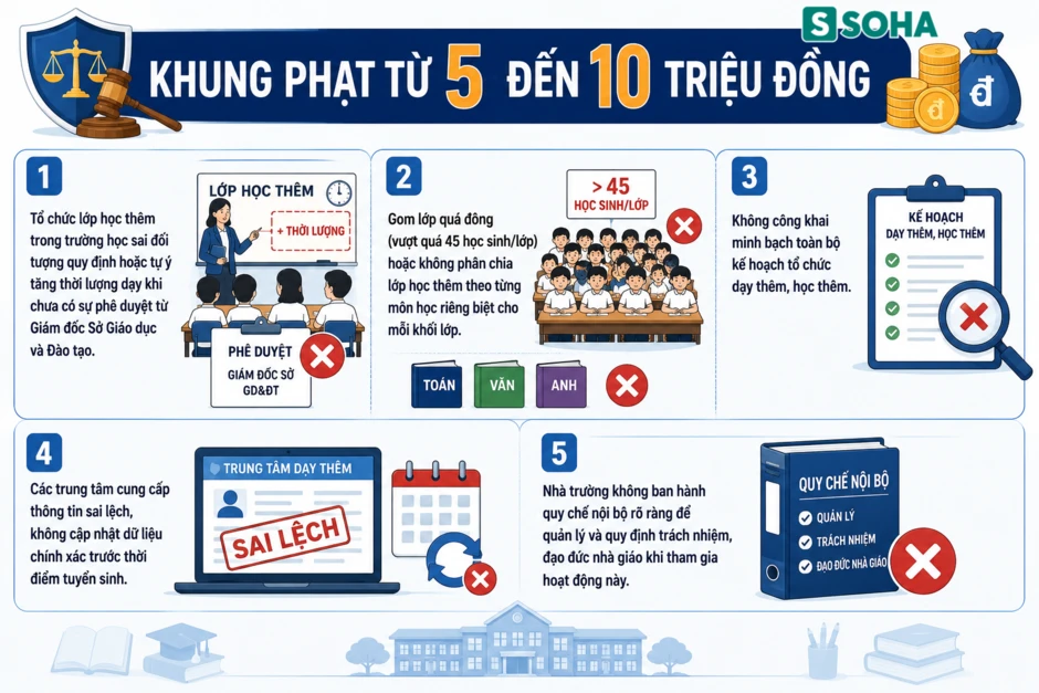 Tất cả nhà trường, giáo viên, phụ huynh, học sinh chú ý đề xuất quy định phạt đến 50 triệu đồng Tất cả nhà trường, giáo viên, phụ huynh, học sinh chú ý đề xuất quy định phạt đến 50 triệu đồng