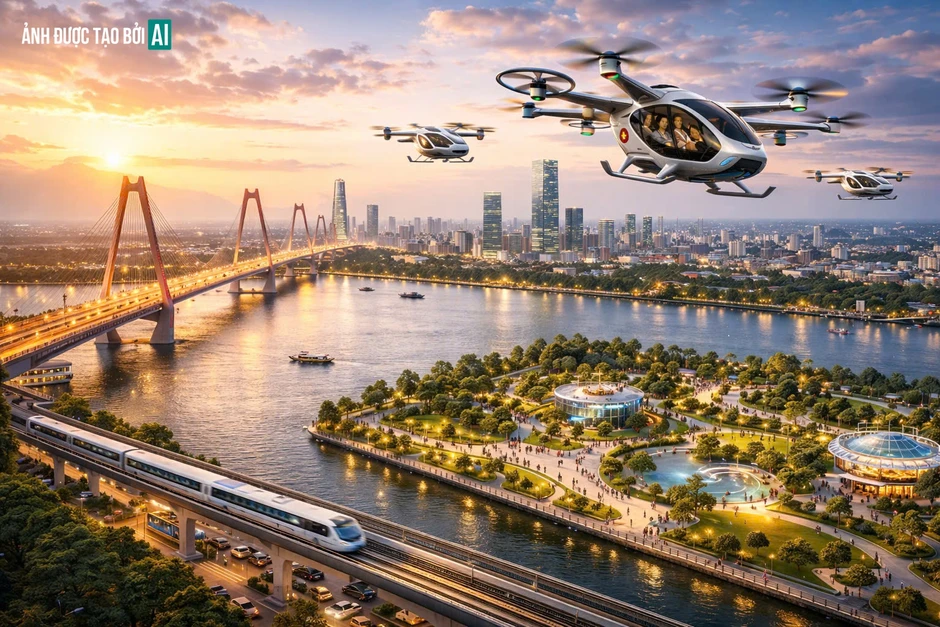 Taxi bay, drone giao hàng xuất hiện ấn tượng trong quy hoạch 100 năm của Hà Nội thế nào? Taxi bay, drone giao hàng xuất hiện ấn tượng trong quy hoạch 100 năm của Hà Nội thế nào?