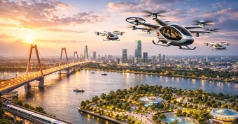 Taxi bay, drone giao hàng xuất hiện ấn tượng trong quy hoạch 100 năm của Hà Nội thế nào?