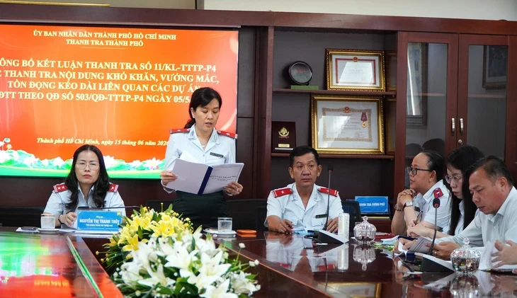 Thanh tra TP.HCM công bố kết luận, kiến nghị gỡ vướng 100 dự án tồn đọng Thanh tra TP.HCM công bố kết luận, kiến nghị gỡ vướng 100 dự án tồn đọng