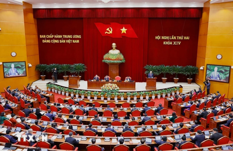 Thông cáo báo chí về ngày làm việc thứ hai Hội nghị Trung ương Đảng khóa XIV Thông cáo báo chí về ngày làm việc thứ hai Hội nghị Trung ương Đảng khóa XIV
