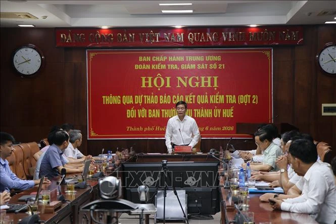 Thông qua Dự thảo báo cáo kết quả kiểm tra, giám sát đợt 2 đối với Ban Thường vụ Thành ủy Huế Thông qua Dự thảo báo cáo kết quả kiểm tra, giám sát đợt 2 đối với Ban Thường vụ Thành ủy Huế