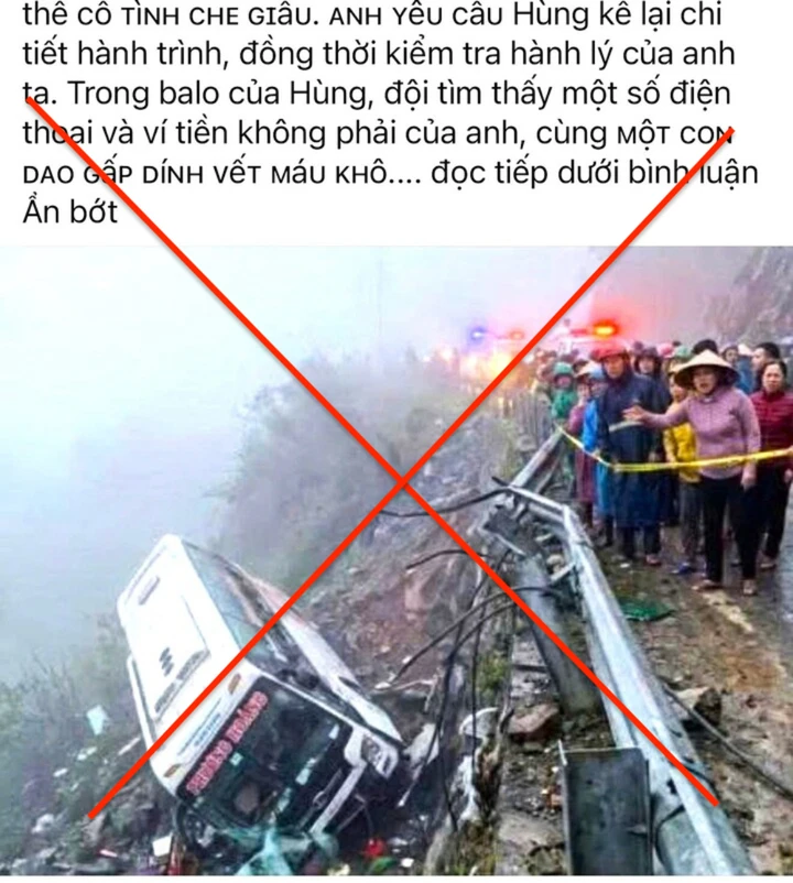 Thông tin 'lật xe khách làm 18 người chết trên đèo Phượng Hoàng' là bịa đặt Thông tin 'lật xe khách làm 18 người chết trên đèo Phượng Hoàng' là bịa đặt
