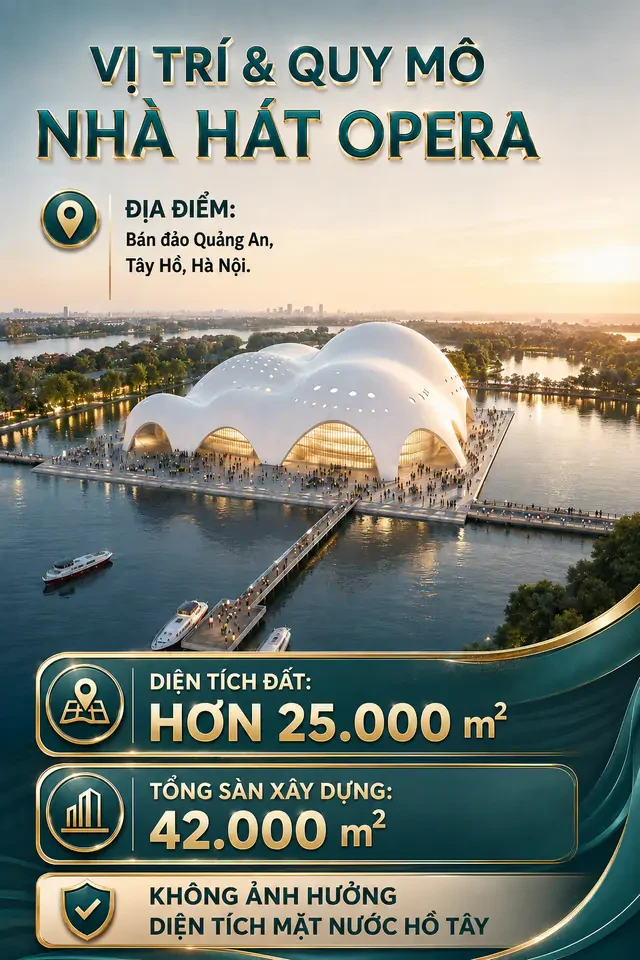 Thông tin mới nhất về nhà hát đắt hàng đầu thế giới ở Việt Nam, rộng 25.000m2 ngay bên bờ Hồ Tây Thông tin mới nhất về nhà hát đắt hàng đầu thế giới ở Việt Nam, rộng 25.000m2 ngay bên bờ Hồ Tây