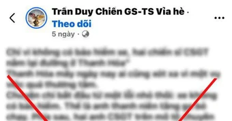 Thông tin sai về 2 CSGT thanh hóa tử vong khi truy đuổi vi phạm giao thông