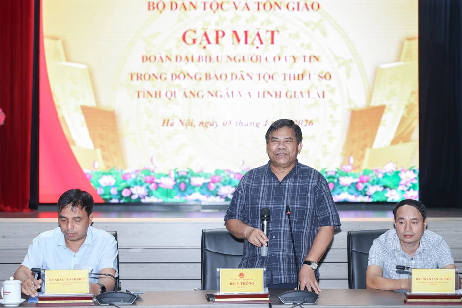 Thứ trưởng Y Thông gặp mặt đại biểu người có uy tín các tỉnh Quảng Ngãi, Gia Lai Thứ trưởng Y Thông gặp mặt đại biểu người có uy tín các tỉnh Quảng Ngãi, Gia Lai