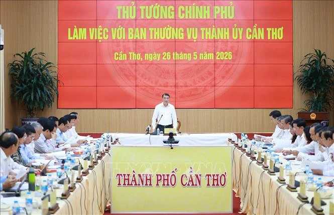 Thủ tướng làm việc với Ban Thường vụ Thành ủy Cần Thơ Thủ tướng làm việc với Ban Thường vụ Thành ủy Cần Thơ