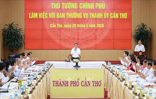 Thủ tướng làm việc với Ban Thường vụ Thành ủy Cần Thơ Thủ tướng làm việc với Ban Thường vụ Thành ủy Cần Thơ